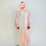 Peach Open Abaya (without slip dress)